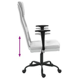 NNEVL Office Chair White Mesh Fabric and Faux Leather