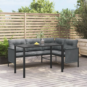 NNEVL Garden Dining Table Anthracite 110x54x70 cm Steel