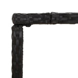 NNEVL 7 Piece Garden Bar Set Black Poly Rattan