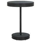 NNEVL 5 Piece Garden Bar Set Black Poly Rattan&Solid Wood Acacia