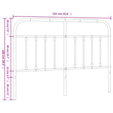 NNEVL Metal Headboard White 137 cm