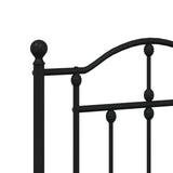 NNEVL Metal Headboard Black 183 cm
