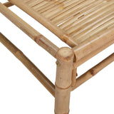 NNEVL 2 Piece Garden Lounge Set with Cream White Cushions Bamboo
