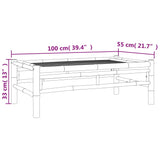 NNEVL Garden Coffee Table 100x55x33 cm Bamboo