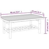 NNEVL Garden Coffee Table 90x55x37 cm Bamboo