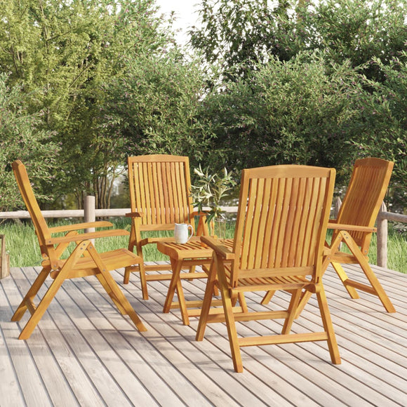 NNEVL 5 Piece Garden Lounge Set Solid Wood Teak