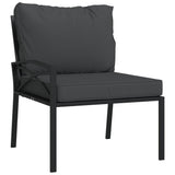 NNEVL 7 Piece Garden Lounge Set with Grey Cushions Steel