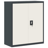 NNEVL File Cabinet Anthracite and White 90x40x105 cm Steel