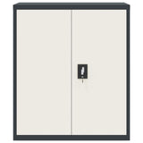 NNEVL File Cabinet Anthracite and White 90x40x105 cm Steel