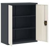 NNEVL File Cabinet Anthracite and White 90x40x105 cm Steel