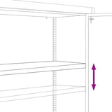 NNEVL File Cabinet Anthracite and White 90x40x105 cm Steel