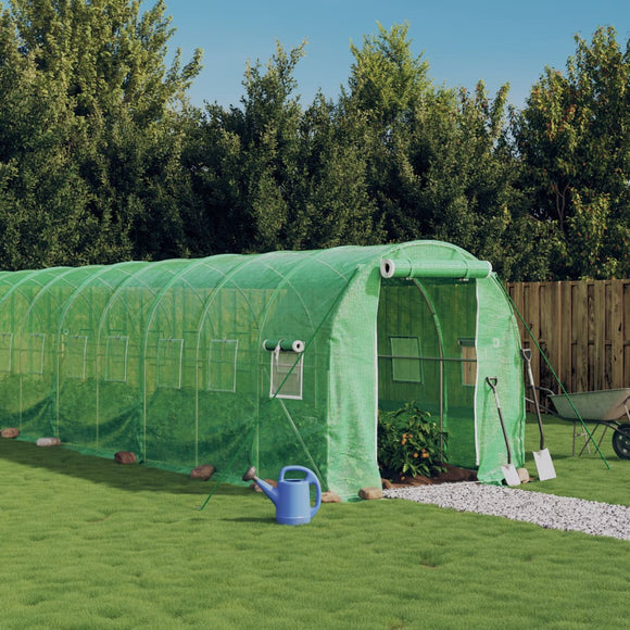 NNEVL Greenhouse with Steel Frame Green 16 m² 8x2x2 m