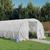 NNEVL Greenhouse with Steel Frame White 54 m² 18x3x2 m