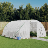 NNEVL Greenhouse with Steel Frame White 16 m² 4x4x2 m