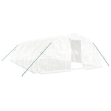 NNEVL Greenhouse with Steel Frame White 40 m² 8x5x2.3 m