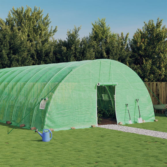 NNEVL Greenhouse with Steel Frame Green 36 m² 6x6x2.85 m