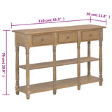 NNEVL Console Table 110x30x76cm Engineered Wood
