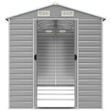 NNEVL Garden Shed Light Grey 191x385x198 cm Galvanised Steel