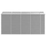NNEVL Garden Shed Light Grey 191x385x198 cm Galvanised Steel