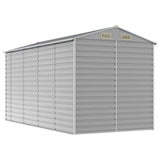NNEVL Garden Shed Light Grey 191x385x198 cm Galvanised Steel