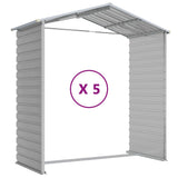 NNEVL Garden Shed Light Grey 191x470x198 cm Galvanised Steel
