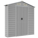 NNEVL Garden Shed Light Grey 191x895x198 cm Galvanised Steel