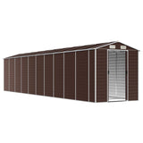 NNEVL Garden Shed Brown 191x895x198 cm Galvanised Steel