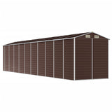 NNEVL Garden Shed Brown 191x895x198 cm Galvanised Steel