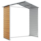 NNEVL Garden Shed Light Brown 191x130x198 cm Galvanised Steel