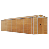 NNEVL Garden Shed Light Brown 191x980x198 cm Galvanised Steel