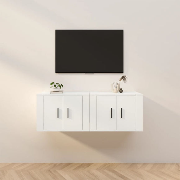 NNEVL Wall-mounted TV Cabinets 2 pcs White 57x34.5x40 cm