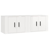 NNEVL Wall-mounted TV Cabinets 2 pcs High Gloss White 57x34.5x40 cm