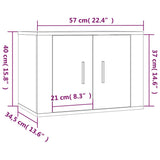 NNEVL Wall-mounted TV Cabinets 2 pcs High Gloss White 57x34.5x40 cm