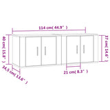 NNEVL Wall-mounted TV Cabinets 2 pcs Smoked Oak 57x34.5x40 cm