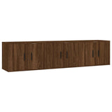 NNEVL Wall-mounted TV Cabinets 3 pcs Brown Oak 57x34.5x40 cm