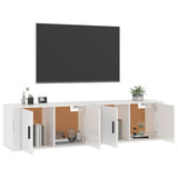 NNEVL Wall-mounted TV Cabinets 2 pcs High Gloss White 80x34.5x40 cm