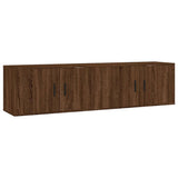 NNEVL Wall-mounted TV Cabinets 2 pcs Brown Oak 80x34.5x40 cm