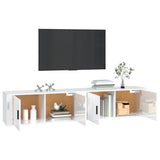NNEVL Wall-mounted TV Cabinets 2 pcs High Gloss White 100x34.5x40 cm