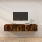 NNEVL Wall-mounted TV Cabinets 2 pcs Smoked Oak 100x34.5x40 cm