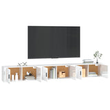 NNEVL Wall-mounted TV Cabinets 3 pcs High Gloss White 100x34.5x40 cm