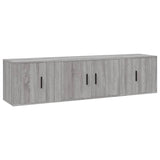 NNEVL 3 Piece TV Cabinet Set Grey Sonoma Engineered Wood