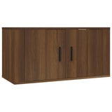NNEVL 2 Piece TV Cabinet Set Brown Oak Engineered Wood