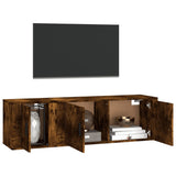 NNEVL 2 Piece TV Cabinet Set Smoked Oak Engineered Wood