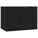 NNEVL 2 Piece TV Cabinet Set Black Engineered Wood