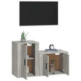 NNEVL 2 Piece TV Cabinet Set Concrete Grey Engineered Wood