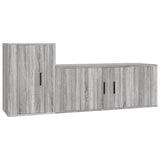 NNEVL 2 Piece TV Cabinet Set Grey Sonoma Engineered Wood
