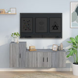 NNEVL 2 Piece TV Cabinet Set Grey Sonoma Engineered Wood