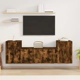 NNEVL 3 Piece TV Cabinet Set Smoked Oak Engineered Wood