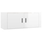 NNEVL 3 Piece TV Cabinet Set High Gloss White Engineered Wood