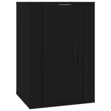 NNEVL 4 Piece TV Cabinet Set Black Engineered Wood